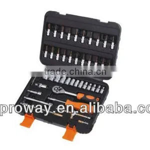 46pcs Auto Repair Use 1/4" Socket Set, Hex Wrenches thumbnail-1