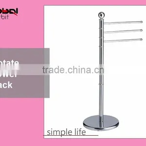 Stainless Steel Simple Style Towel Rack, Bathroom Rotate Towel Hanger thumbnail-1