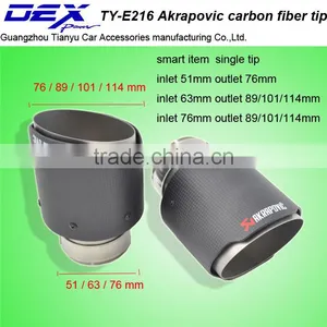 Akrapovic Carbon Fiber Exhaust Pipe Universal Car Parts Muffler Tip thumbnail-4