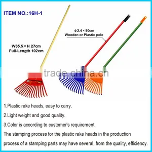 True Temper 40.2-Inch Poly Shrub Rakes - 16H-1/ Kids Garden Tools Kids Plastic Leaf Rake thumbnail-1