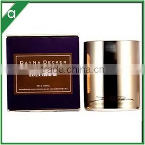 Natural Soy Scented Candle in Golden Glass Jar Candle thumbnail-1