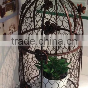 Metal Cage Planter With Lock thumbnail-1