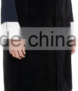 Women Black Round Neck Mink Fur Bottom Vests Customized thumbnail-2