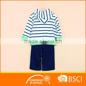 Stripe Printed Jersey 2pcs Baby Sport Cloth Set thumbnail-2