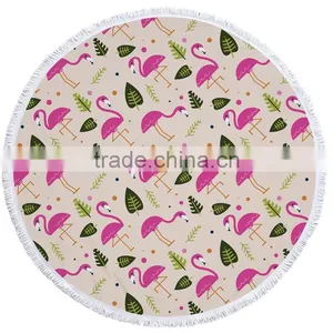 Wholesale Bulk Custom Printed India Mandala Large Round Beach Towel With Tassel thumbnail-5