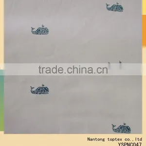 Small Whales Printed Yarn Dyed Oxford Shirting Fabric thumbnail-1