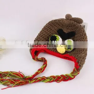 Cute Bird Handmade Baby Crochet Hat Fashion Animal Knitting Earflap Hat thumbnail-1