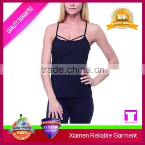 Sexy Tank Tops Racer Back Tank Tops , Cotton Spandex Womens Workout Tank Top thumbnail-1
