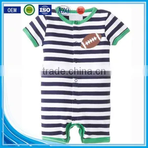 0-18months Applique Dinosaur Summer Wear Short Sleeve Newborn Organic Cotton Baby Boutique Clothing Wholesale thumbnail-3