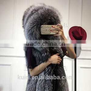 2017 New Faux Fur Women's Jackets Coats Winter Jacket Women Fox Fur Coat Hooded Collar Fur Vest Fashion Black Fpc-469 thumbnail-2