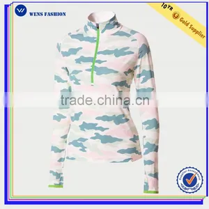 Womens Long Sleeve Casual Fitness Weae Zipper Jacket Sweatshirt Without Hood thumbnail-1