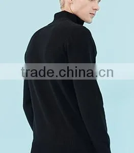 Mans High Quality Zipper Colloar Knitted Pattern Pullover Sweater With Wholesale Price thumbnail-4