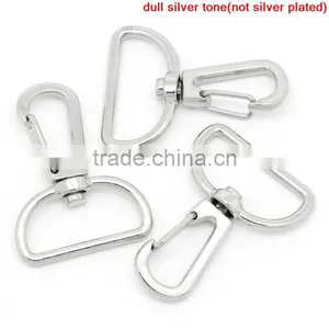 Carabiner Swivel Clasps For Key Ring Silver Tone 4.1x3.1cm,20PCs,Customize thumbnail-1