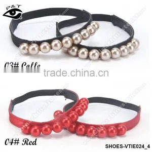 Elastic Shoe Straps With Pearls Decoration 7 Colors Shoelace for Women Shoes thumbnail-5