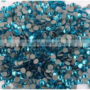 Free Shipping Aquamine Color Ss6 1.9mm-2.0mm Hot Sales and Best Quality HotFix Glitters Ironon Garment Clothing Crystal thumbnail-4