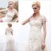 Graceful Ivory Appliqued Bridal Dresses,a-line Tulle Long Bridal Dresses 80856 thumbnail-1