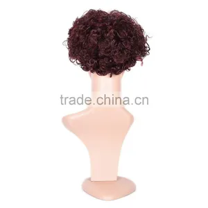 Large Stocks! Short Hair Wig, Synthetic Hair Wigs, Short Dark Brown Cosplay Hair Wig thumbnail-4