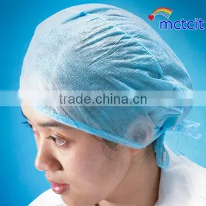 Disposable pp Non-woven/SMS Surgical Cap, Hygiene Doctor Cap thumbnail-1
