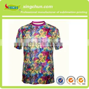 100% Polyester Men T-shirt With Full Colour Printing thumbnail-1
