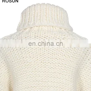 Factory Supplier Heavy Chunky Manhand Thick Warm 100% Wool Sweater thumbnail-4