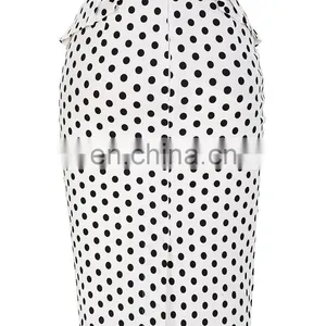 Grace Karin Occident Women's Hips-Wrapped Vintage Retro Cotton Polka Dots Skirt CL008928-9 thumbnail-3