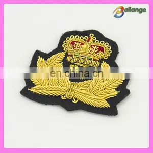 Fashion Bullion Wire Garment Military Embroidery Patches Badge for Blazer thumbnail-6