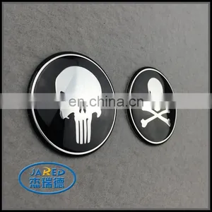 Skull Mirror Surface Badge for Car thumbnail-2