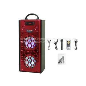 Ready Made Goods Wooden Portable Active Outdoor Party Karaoke Speaker for Home Theatre thumbnail-3