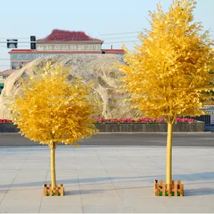 Fiberglass Trunk Golden Artificial Banyan Tree for Decoration thumbnail-1