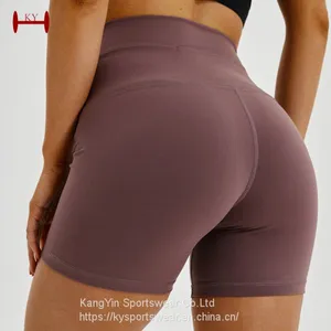 Wholesale Women Fitness Shorts Lycra Spandex Gym Shorts Workout Clothing Manufacturer thumbnail-1