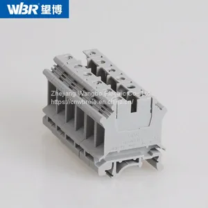 Din Rail Terminal Blocks UK16B Pure Copper Connector Screw Terminal Block thumbnail-2