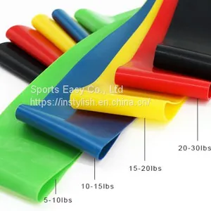 Colorful 5pcs 100% Natural Latex Resistance Bands for Home Gym Workout thumbnail-2