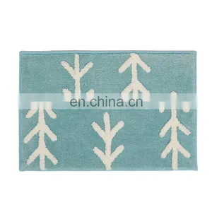 Best Selling New Design Customized Printed Plaid ECO-Friendly Microfiber Non-Slip Anti Bathroom Door Mat Rug Sets thumbnail-2