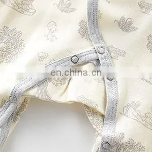 2018 Baby Factory Plain Color 100% Cotton Girls Vintage Baby Romper thumbnail-6