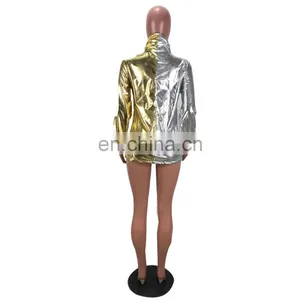 Fashion Women Jacket Autumn Long Sleeve Coat Female Patchwork Casual Cool Outerwears thumbnail-6