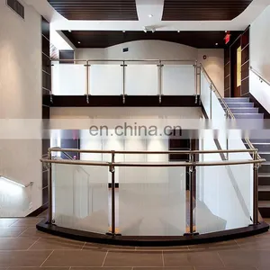 Modern Design Model Railing Removable Clear Tempered Glass Stair Stainless Steel Handrail thumbnail-5