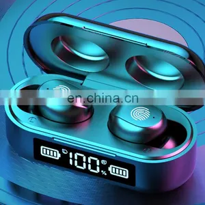 Hot Style F9-6 Bluetooth Headset 5.0 Mini Touch Digital Display Battery Display Sport Headset TWS Headset thumbnail-3
