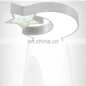 Creative Warm Room Living Room Bedroom Light Decorative Crystal Star Moon Led Ceiling Lamp for Children'S Room thumbnail-6