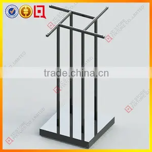 Stainless Steel 4 Way Clothing Display Rack thumbnail-1
