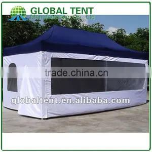 Aluminum Pop Up Tent 3x6m ( 10ft X 20 Ft) With Blue & White Canopy & Valance(Unprinted), 4 Full Walls With Windows & Door thumbnail-3