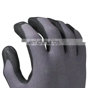 Comfortable Working Safety Full Palm Nitrile Coating With Finger Gloves for Worker Customized Size Worker thumbnail-3
