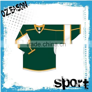 Custom Made Green Ice Hockey Jersey Wholesale Price thumbnail-5