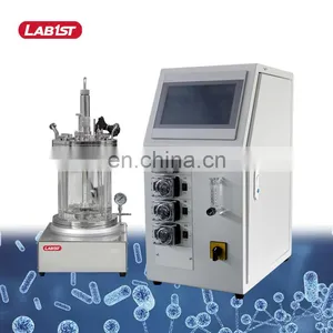 Manufacturer Price Laboratory Small Glass Basic Benchtop Bench Top Fermentor Fermentation Fermenter Bacterial Bioreactor thumbnail-1