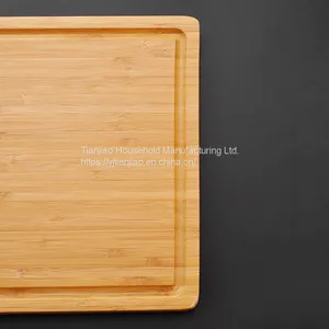 Custom/Wholesale Organic Bamboo Cutting Board With Juice Groove Kitchen Chopping Block thumbnail-4