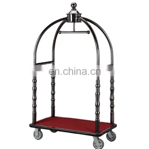 Sales Promotion Luxury 5 Star Lobby Luggage Cart Royal Polo Luggage Trolley/ Hotel Luggage Trolley Cart thumbnail-3