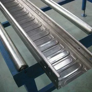 Galvanized Perforated Steel Cable Tray Cable Ladder Roll Forming Machine WIth 1 Year Aftersales Service thumbnail-1