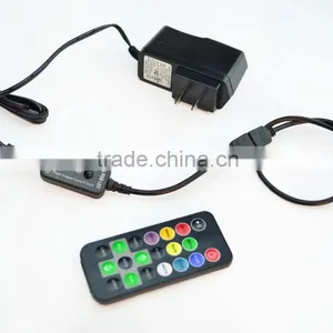 LED Flexible RGB SMD5050 Strip 3m Tape Light+DC12V Touch Remote Controller+2A Power thumbnail-3