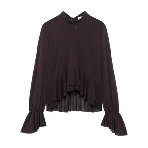 Spring and Summer New Style European and American Fashion Women's Casual Top With Layered Bow Decoration thumbnail-1