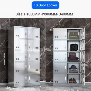 Hengna 10-Door Metal Locker for Medical Facilities – Hygienic and Easy-to-Clean Storage for Healthcare Workers thumbnail-5