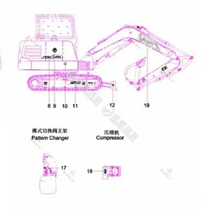 SANY SY60C Parts Diagram Genuine & OEM Excavator Spare Parts Supplier Fast Delivery in 3-7 Days thumbnail-3